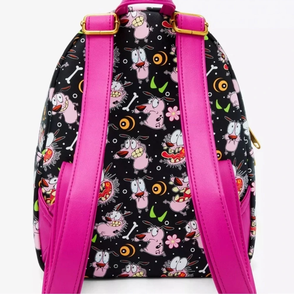 Loungefly Courage The Cowardly Dog AOP Mini Backpack